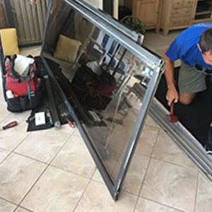 sliding glass door frame repair Westlake Village